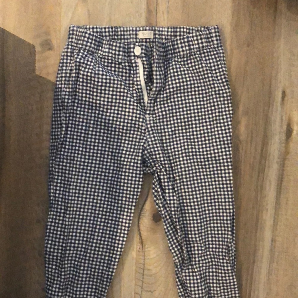 John Galt Tilden high rise pants - blue checkered